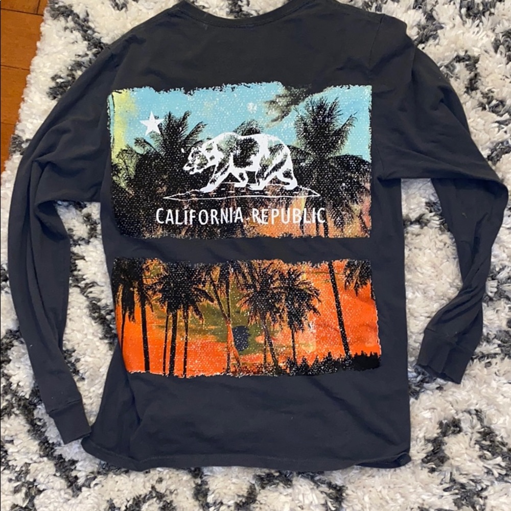 California Republic Bear Long Sleeve T Shirt